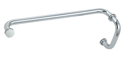shower glass edmonton - frameless glass handle towel bar combo - D-Pull - BM6x18CH - Chrome - CRL