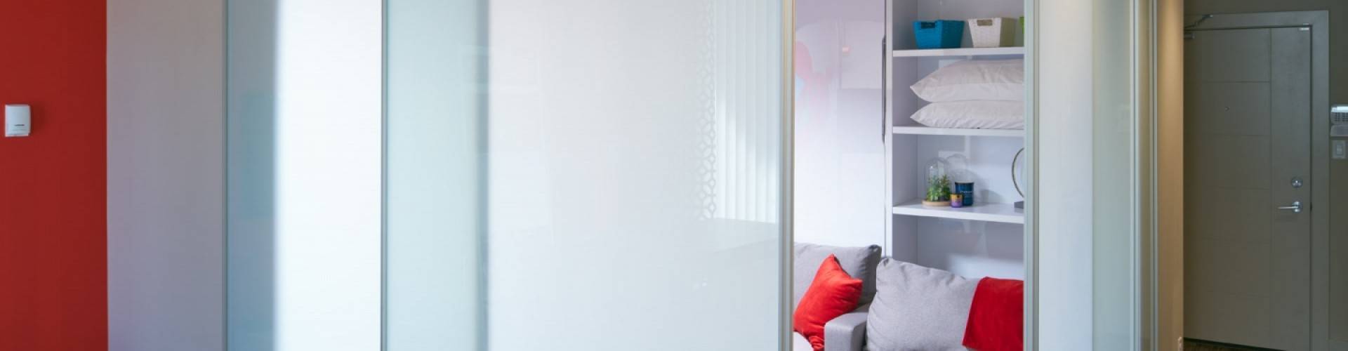 modern sliding glass room divider