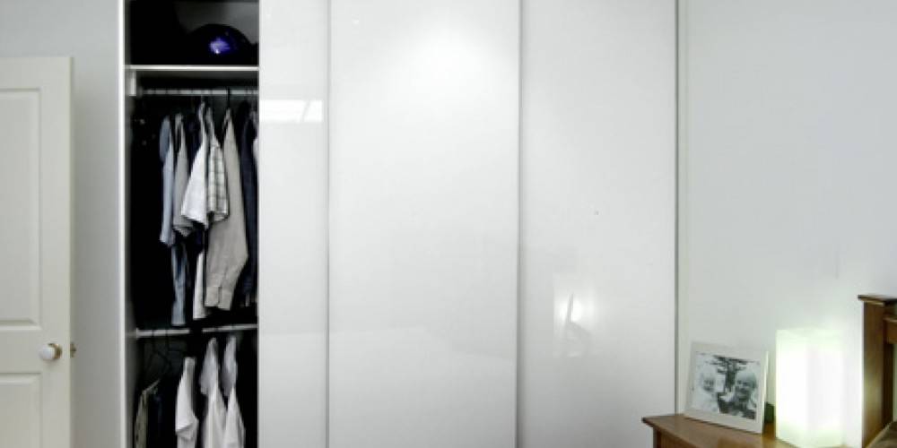 Painted Glass Closet Door