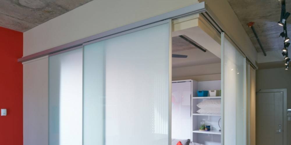 modern sliding glass room divider