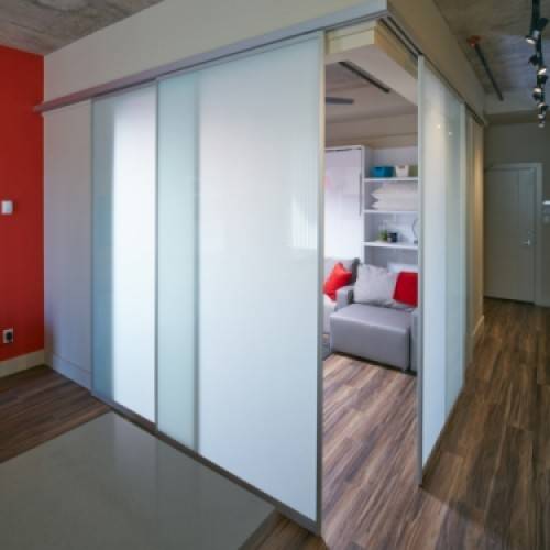 modern sliding glass room divider