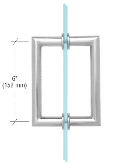 shower glass edmonton - frameless glass handle - Mitered - MT6x6CH - Chrome - CRL