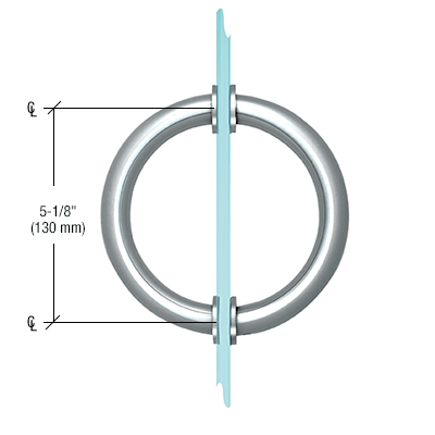 shower glass edmonton - frameless glass handle - Circle - Chrome - CRL